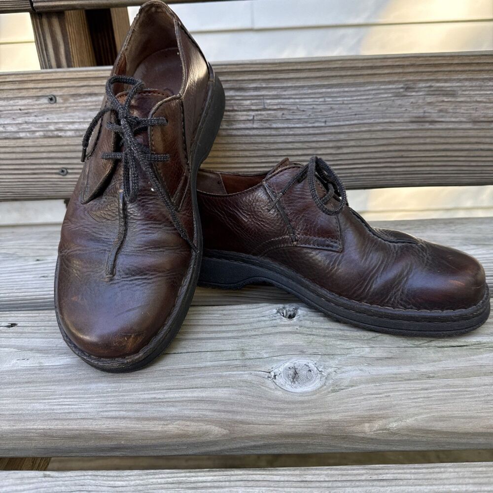 Clarks Active Air 37322 Men Brown Leather Lace Up Oxford Shoe Size 10 Pre Owned